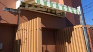 オーニングテントを幼稚園に施工